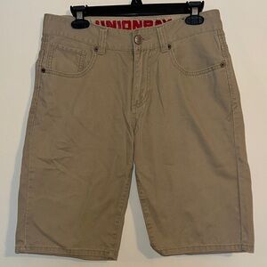 UNIONBAY Men's Khaki Flat Front Shorts